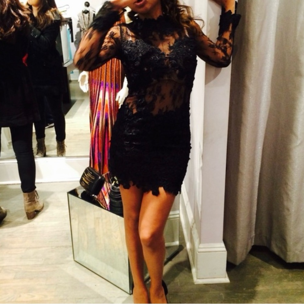 Elegant Black Lace Dress